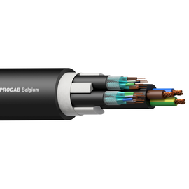 606712 Procab PNC2527/01 2 x CAT7 S / FTP & 3G2.5 Netzkabel, 100m SPERRGUT Produktbild front M