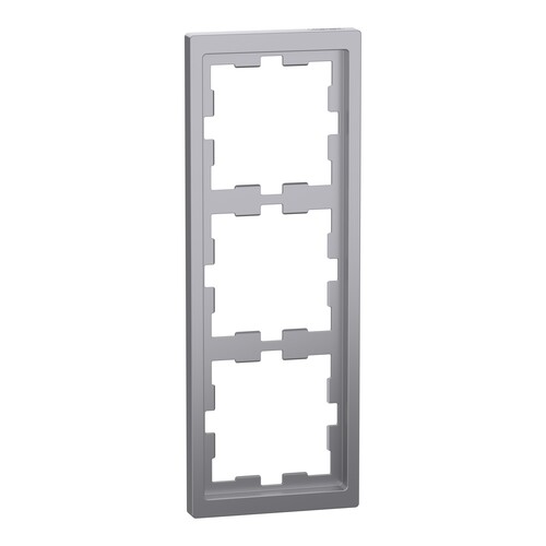 MEG4030-6536 Schneider E. D Life Rahmen, 3fach, Edelstahl Produktbild Front View L