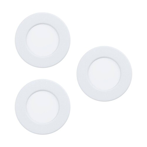 99135 Eglo SET 3XLED EINBAUSP.Ø85 WEISS 3x3W 900LM/3000K FUEVA 5 Produktbild Front View L