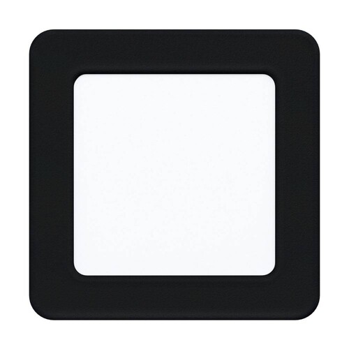 99187 Eglo LED EINBAUSPOT 115X115 SCHWARZ 6W 600LM/4000KFUEVA 5 Produktbild Front View L