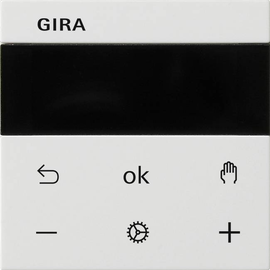 539303 Gira S3000 Raumthermostat Display Reinweiss glänzend Produktbild