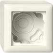 106101 Gira AP Gehäuse 1f + Rahmen Standard 55 Cremeweiß Produktbild front S