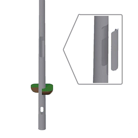 114735 Isoled Flutlichtmast konisch mit Traverse für 1 Fluter, Stahl verzinkt, Produktbild