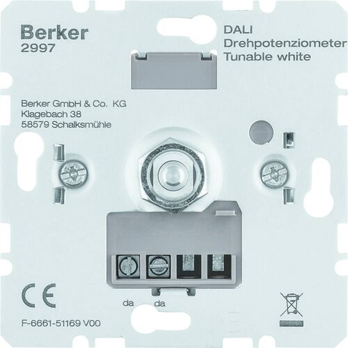 2997 Berker DALI Drehpotenziometer Tunable white Produktbild Front View L