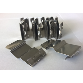 0604213 Pracht 10er Set Nirosta LUNA N Wannen Clips rostfreier Stahl Produktbild front M