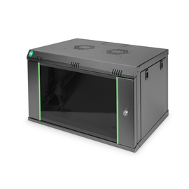 DN-19 07-U-EC-SW Digitus 7HE Wandgehäuse 416x600x450 mm, Farbe Schwarz (RAL 9005) Produktbild front M