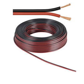 114163 Isoled Kabel 50m Rolle 2 polig 1.5mm² H03VH H YZWL, schwarz/rot, AWG16 Produktbild front M