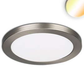 114030 Isoled LED Aufbau/Einbauleuchte Slim Flex, 24W, nickel gebürstet, Color Produktbild