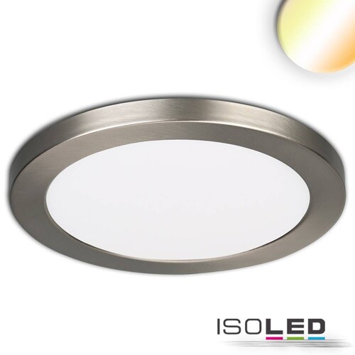 114030 Isoled LED Aufbau/Einbauleuchte Slim Flex, 24W, nickel gebürstet, Color Produktbild