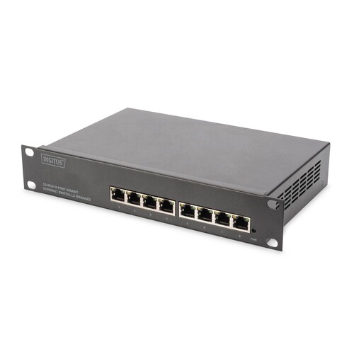 DN-80117 Digitus L2 managed Gigabit Ethernet Switch 8 port, 10 inch Produktbild