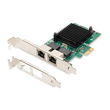 DN-10132 Digitus Gigabit Ethernet PCI Express Card, 2 port 32 bit, low profil Produktbild