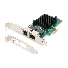 DN-10132 Digitus Gigabit Ethernet PCI Express Card, 2 port 32 bit, low profil Produktbild