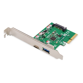 DS-30225 Digitus PCIe Karte, USB Type C + USB Type A, bis zu 10GB/s Produktbild