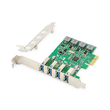 DS-30226 Digitus USB PCI Express Add On card USB3.0, 4 port A/F, Chipset: VL805 Produktbild