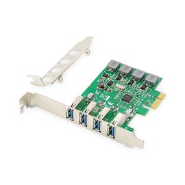 DS-30226 Digitus USB PCI Express Add On card USB3.0, 4 port A/F, Chipset: VL805 Produktbild