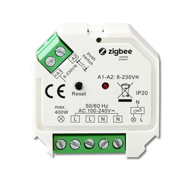 114728 Isoled ZigBee 3.0/Push Universal Triac Dimmer 230V, 200VA Produktbild front M
