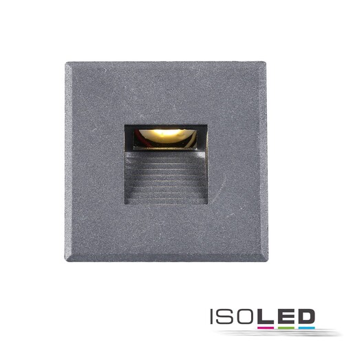 114568 Isoled Cover Aluminium eckig 3 silbergrau für Wandeinbauleuchte Sys-Wa Produktbild