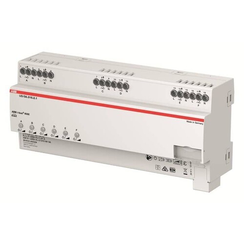 UD/S6.315.2.1 Busch-Jaeger Uni-Dimmaktor 6 fach 315W/VA LED optimiert Produktbild Front View L