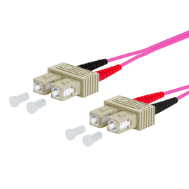 151S1EOEO30E Metz Connect OpDAT PK SC D/SC D G50/125 OM4 BR 2x2,0 mm violett  Produktbild