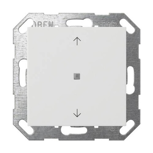 517227 Gira KNX Taster Wippe 1f Pfeile System 55 Reinweiß m Produktbild Front View L