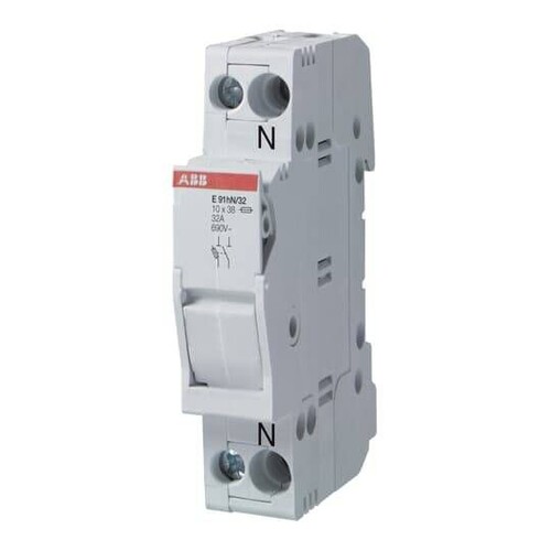 2CSM200913R1801 ABB Sicherungshalter, 1+N Pol, 32A für Sicherungseinsatz 10,3 Produktbild Front View L