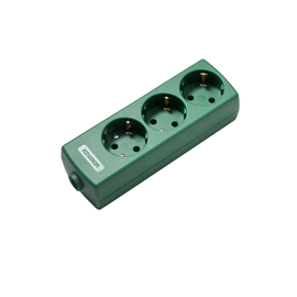 K1047/gn KaiserLeitungen 3 fach Tischverteiler mit Schutzkontakt, Einst Produktbild front M