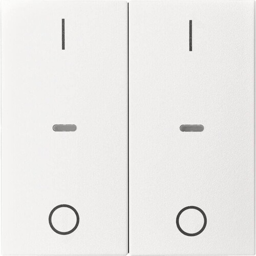 80962399 Berker KNX S.1 Abdeckung für Tastsensor Modul mit I/O Symbol 2fach p Produktbild Front View L