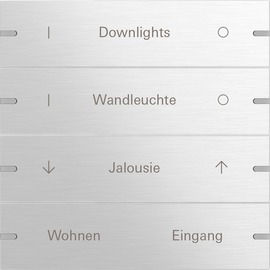 503417 Gira Wippenset 4f indiv. Tastsens.4 TS4 Aluminium Produktbild front M