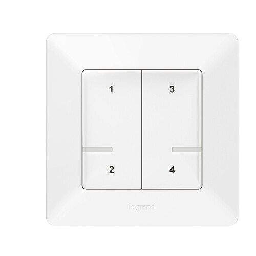 752168 Legrand Valena Life with Netatmo Szenenschalter mit 4 Tasten, Farbe: Ult Produktbild