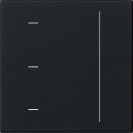 5365005 GIRA Touchaufsatz S3000 zu Jalousie schwarz matt Produktbild front M