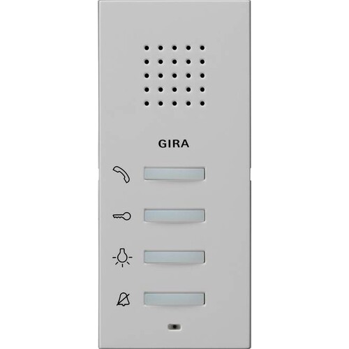 1250015 Gira Wohnungsstation AP System 55 Grau m Produktbild Front View L