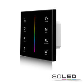 114458 Isoled Sys Pro RGB+W 4 Zonen Einbau-Touch-Fernbedienung Produktbild