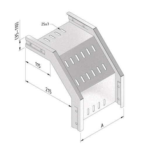 11971 Trayco CT110 FB90 400 PG H=110mm, W=400mm, pre galvanised Kabelrinne Fall Produktbild