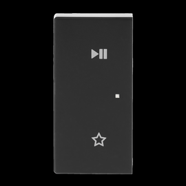 6237-21-81 Busch-Jaeger Wippe 2fach links mit Play/Pause Symbol anthrazit Produktbild front M