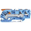 2106-5304 Wago 3 Leiter Durchgangsklemme mit Hebel und Drücker 6 mm² blau Produktbild