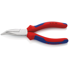 25 25 160 Knipex KNIPEX Flachrundzange mit Schneide Produktbild