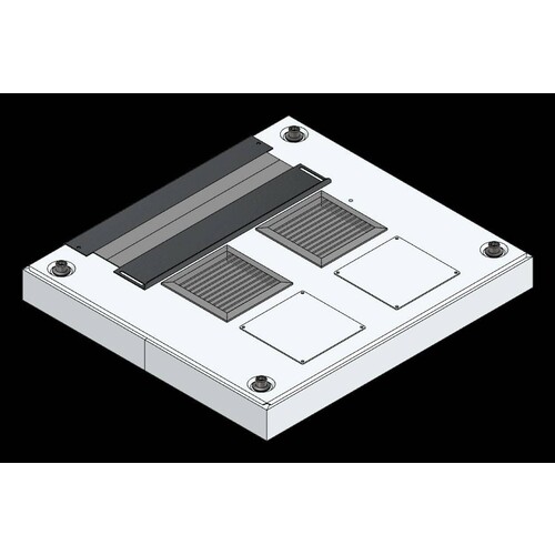 19DA-6060 Mehler Lüftungsdachblech + TH + kpl. Verkabelung für Schränke Produktbild Front View L