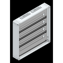 AFM-2C+RW Mehler AP Installations Flachverteiler, 136TE m.RW, B765xH755xT Produktbild front M