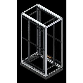 RACK-42HE-80120 Mehler 42HE Standrack B800xH2100xT1200mm inkl. 19Zoll Schiene Produktbild front M