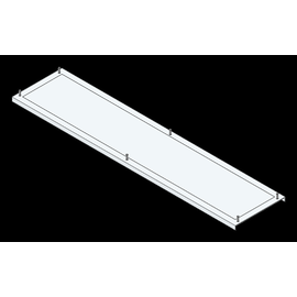 PVM-FL-D-U/410 Mehler PVM Flanschplatte Alu, 850x190mm für Schranktiefe 410mm, Produktbild front M
