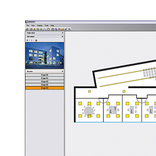 22162203 Zumtobel LITENET graphics advanced 10.000 Softwarelizenz Visualis Produktbild Front View L