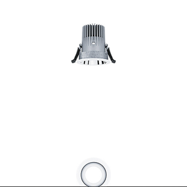 60815049 Zumtobel PANOS EVO R68 10W LED830 FL AL WH LED Decken-Einbauleuchte Produktbild front M