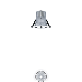 60815300 Zumtobel PANOS INF R68 9W LED930 LDO SP FAL WH LED Decken-Einbaul Produktbild front M