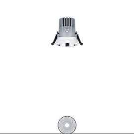 60815307 Zumtobel PANOS INF R68 9W LED930 LDO SP FAL TL LED Decken-Einbaul Produktbild front M