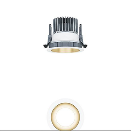 62906937 Zumtobel PANOS EVO R100L 11W LED830 GD WH LED Decken-Einbauleuchte Produktbild front M