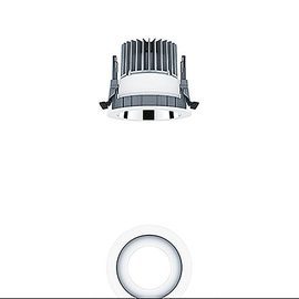 60818451 Zumtobel PANOS EVO R100L 18W LED840 BC AL WH LED-Deckeneinbauleuchte Produktbild front M