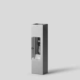 84004A Bega Pollerleuchtenrohr Silber Produktbild front M