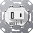 234900 Gira USB Spannungsvers. 2f Typ A/C Einsatz Weiß Produktbild