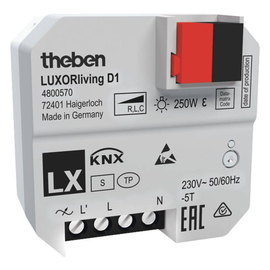 4800570 Theben THEBEN KNX LuxorLiving Dimmaktor 1fach Up Produktbild front M