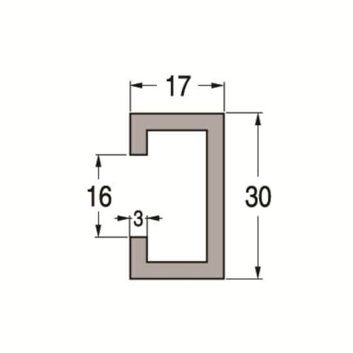 4TBO851254C0100 ABB Montage Rahmen C Profil 30x17x3 MRC Produktbild Front View L